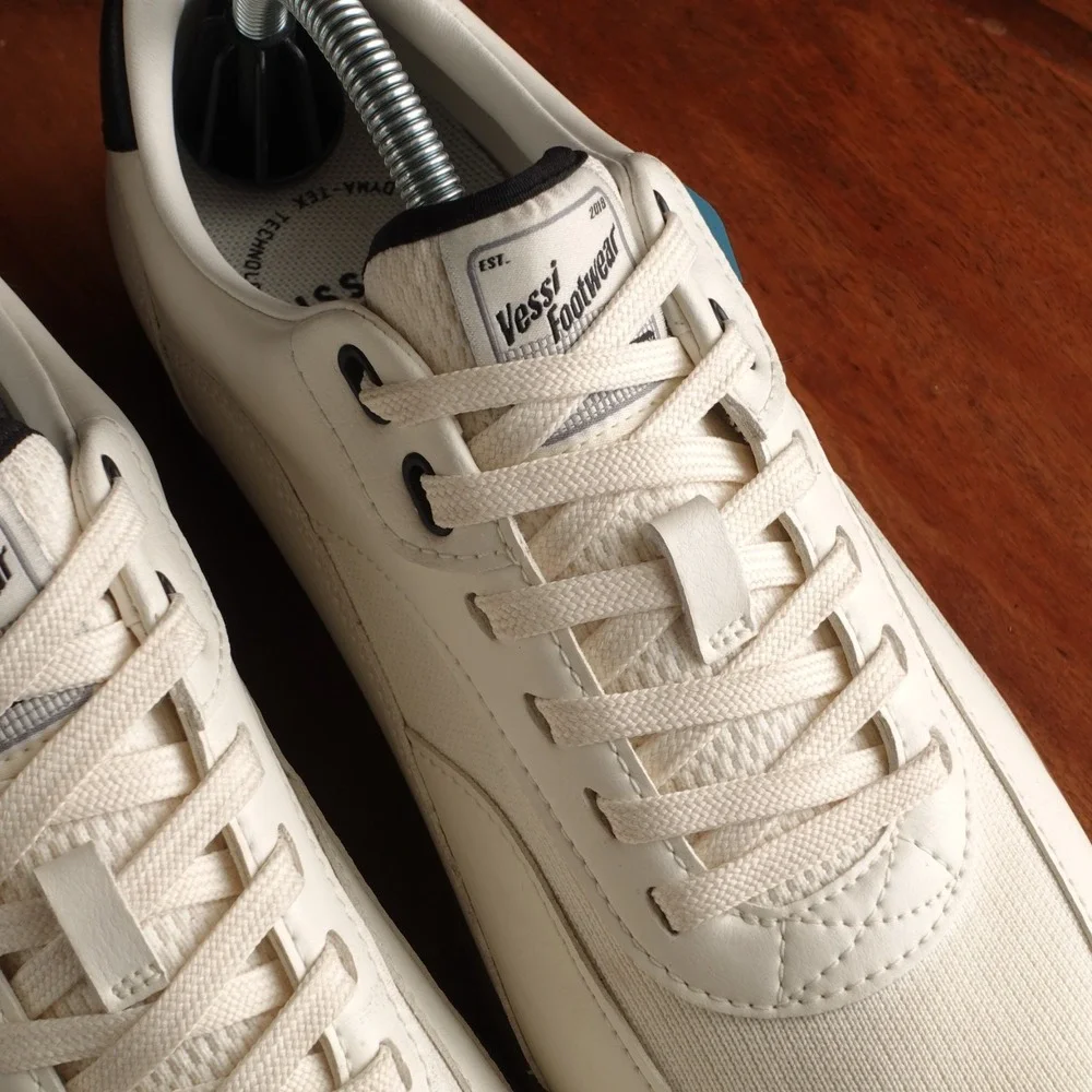 Vessi Sneakers Mens Size 9 White Courtside Classic Athleisure Casual Retro Shoes